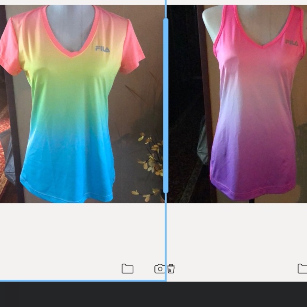 NWOT Bundle of 2 FILA Tops Live In Motion Size M